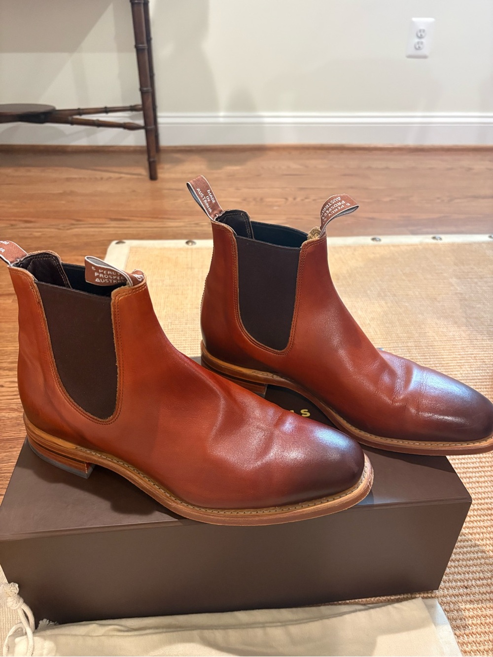 R.M. Williams Men's Chukka Boots in Cognac Brown Leather